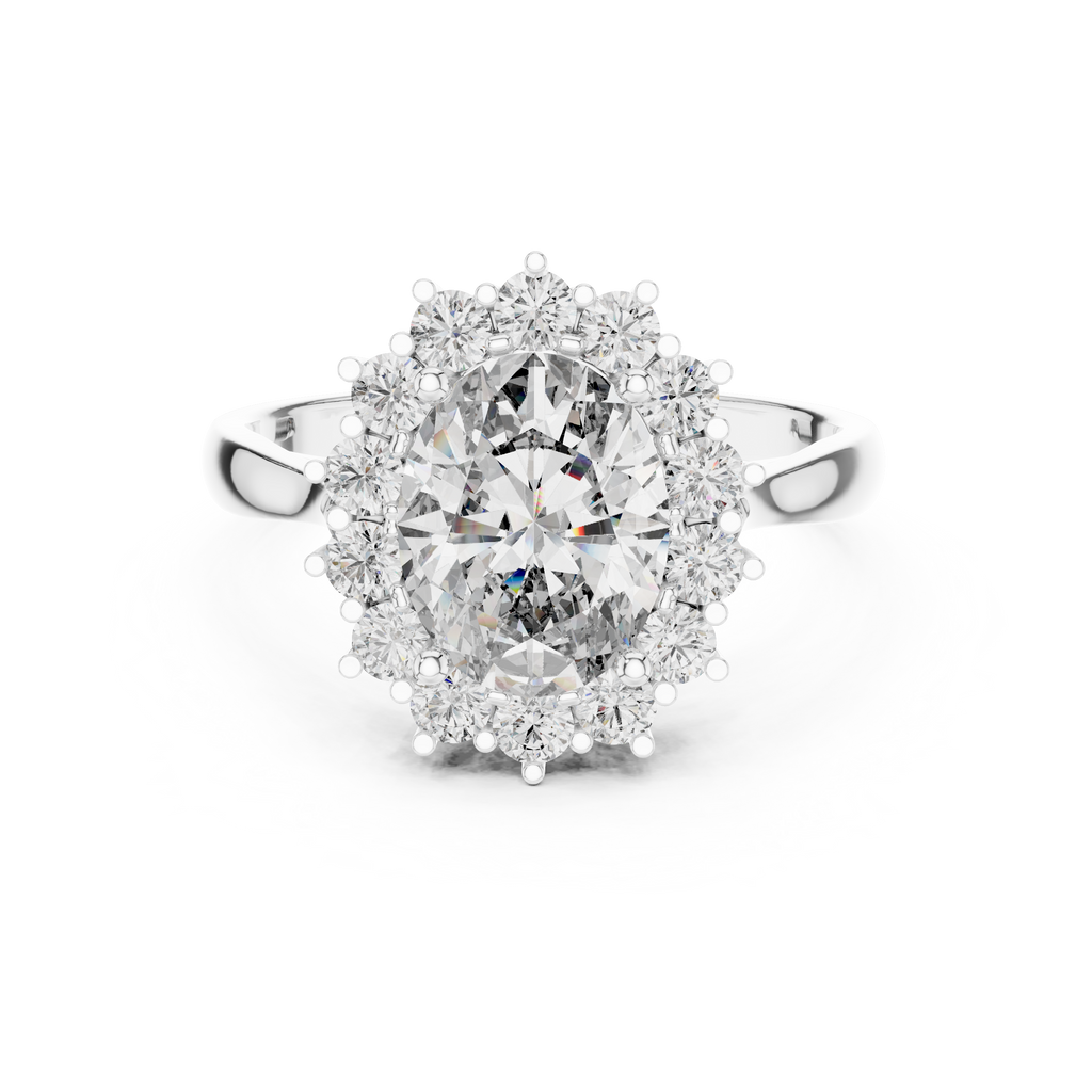 Oval Radiance Diamond Ring 