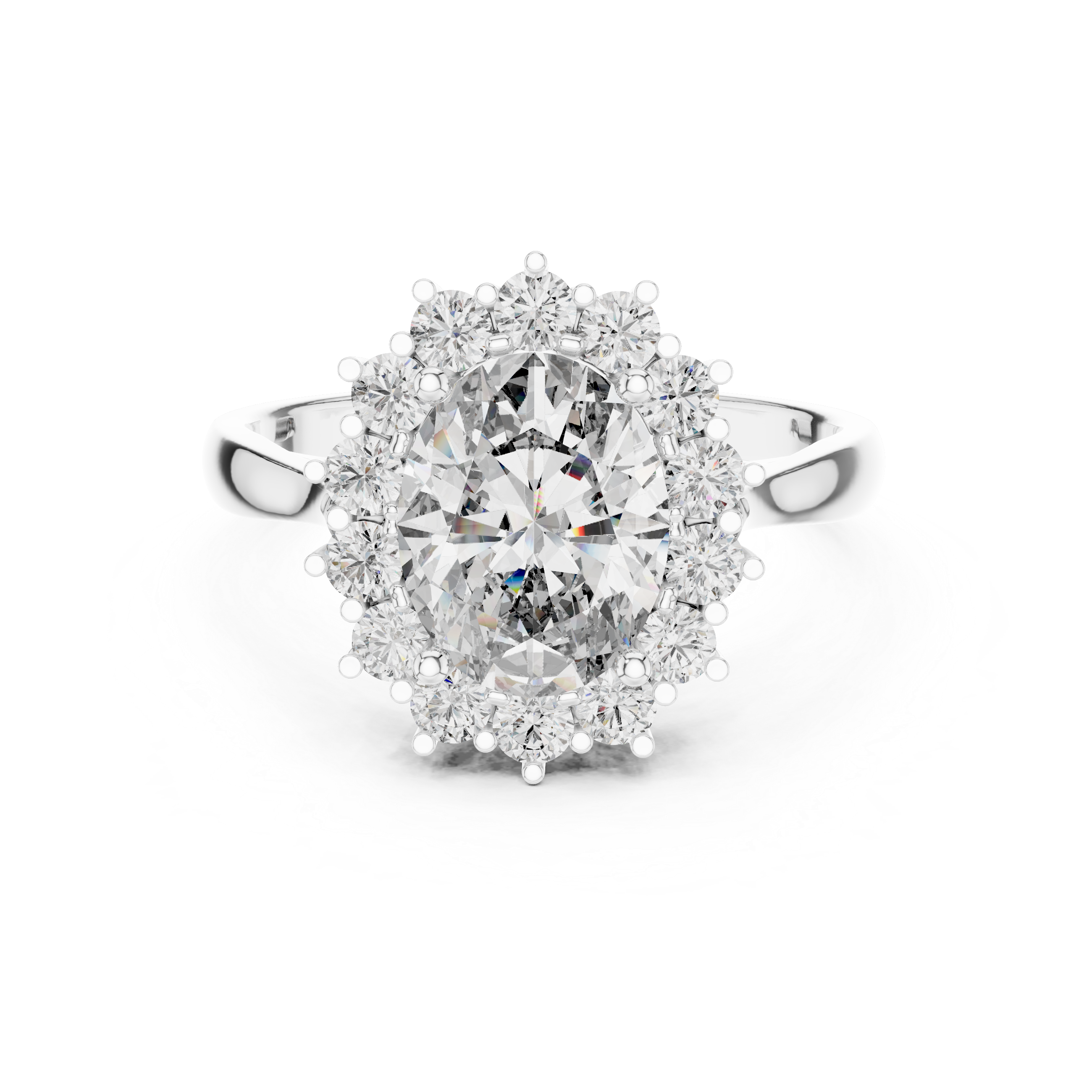Oval Radiance Diamond Ring 