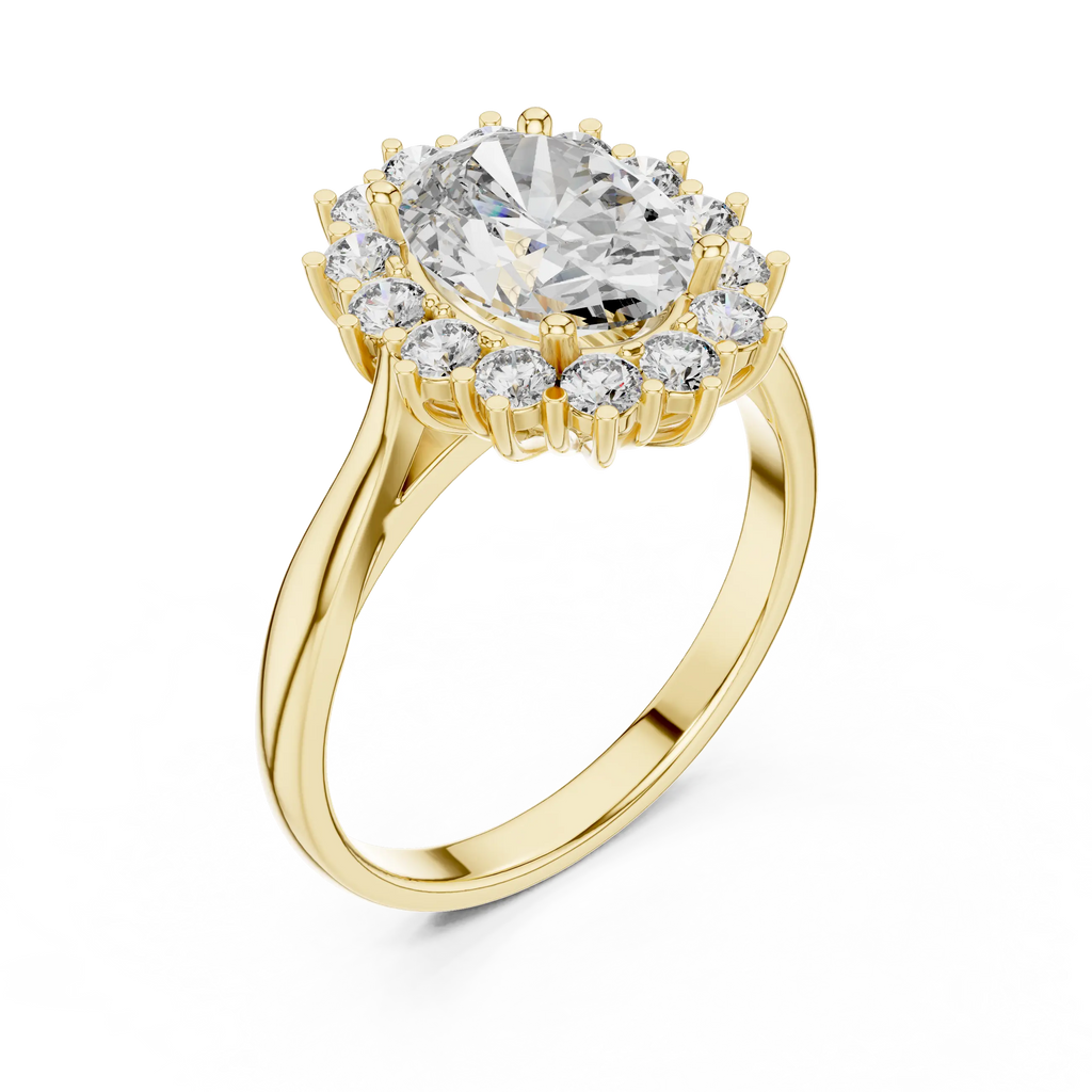 Oval Radiance Diamond Ring 