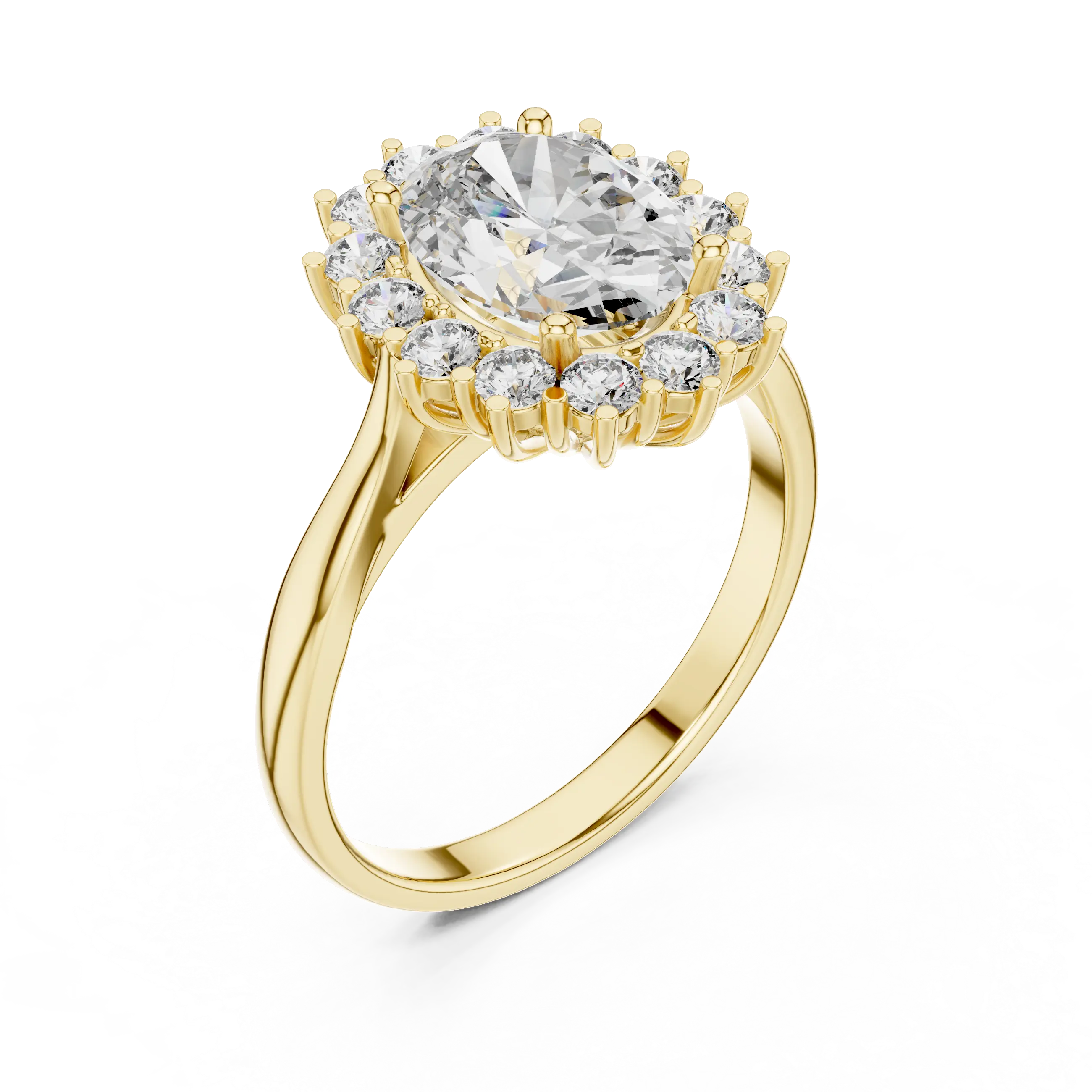 Oval Radiance Diamond Ring 