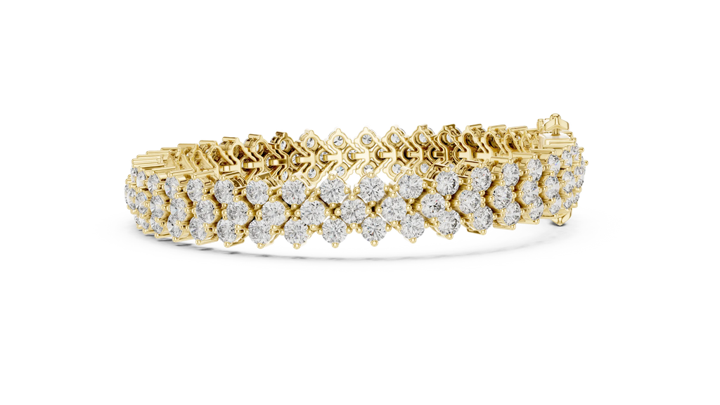 Double Row Diamond Bracelet – Golden Brilliance Redefined