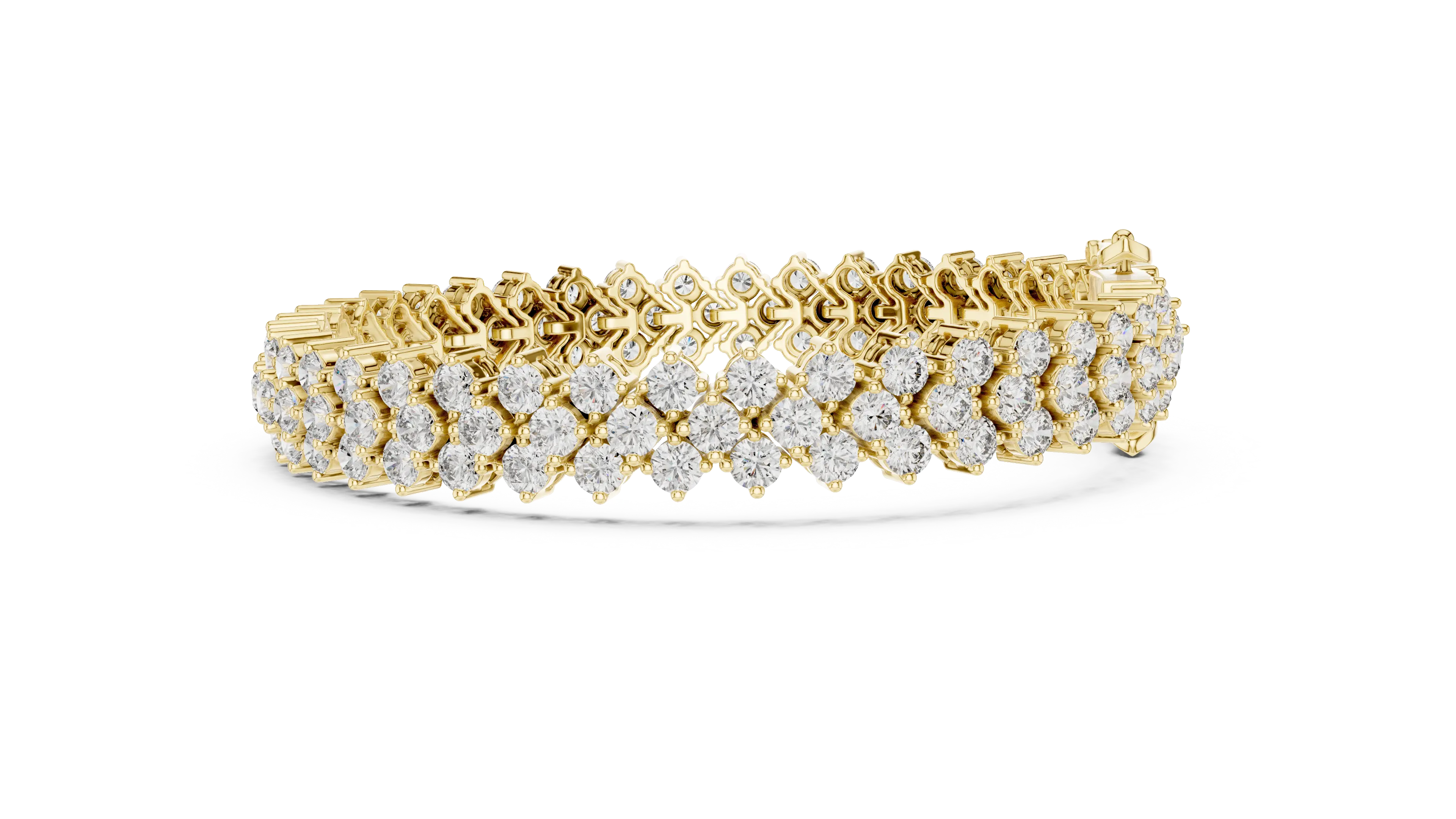 Double Row Diamond Bracelet – Golden Brilliance Redefined