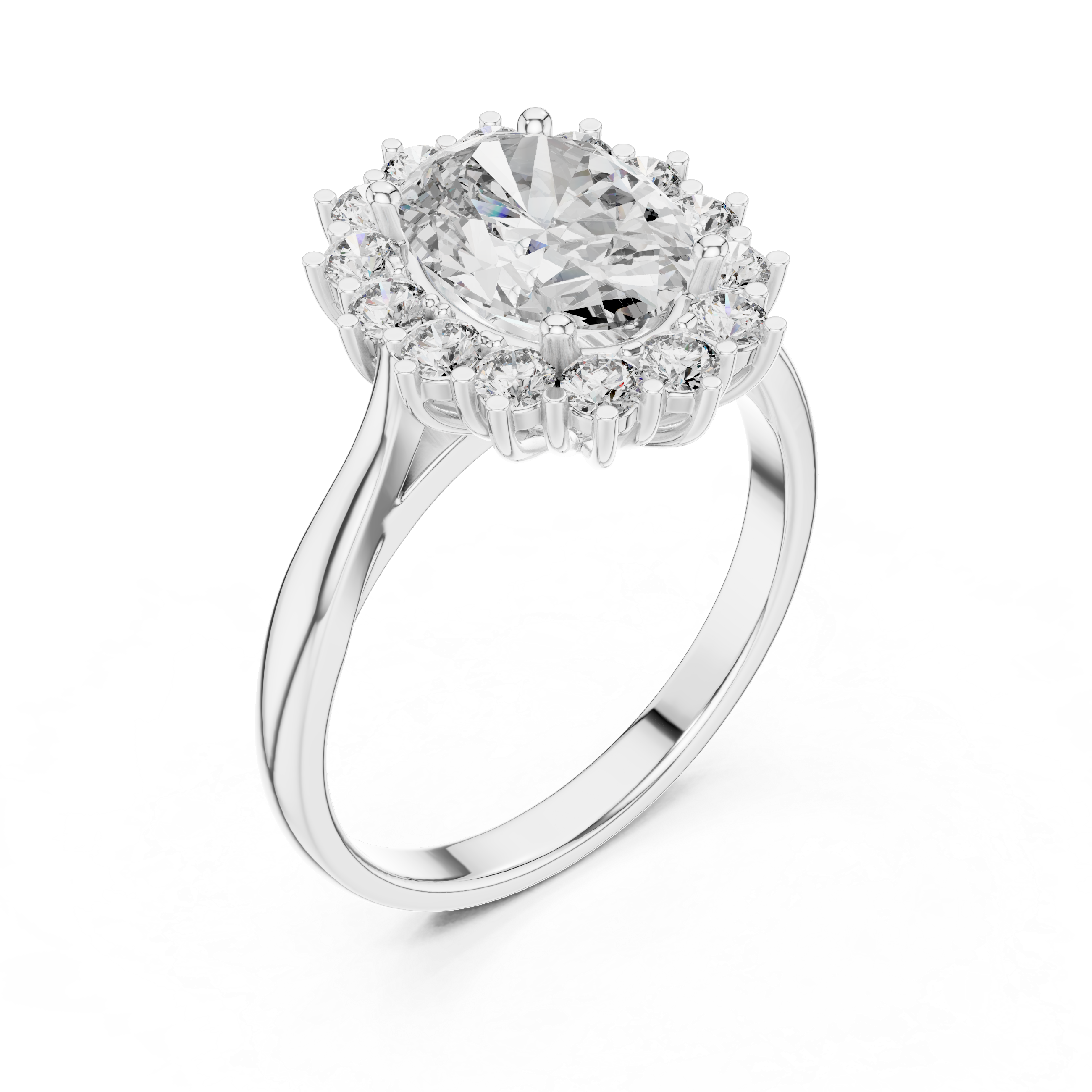 Oval Radiance Diamond Ring 