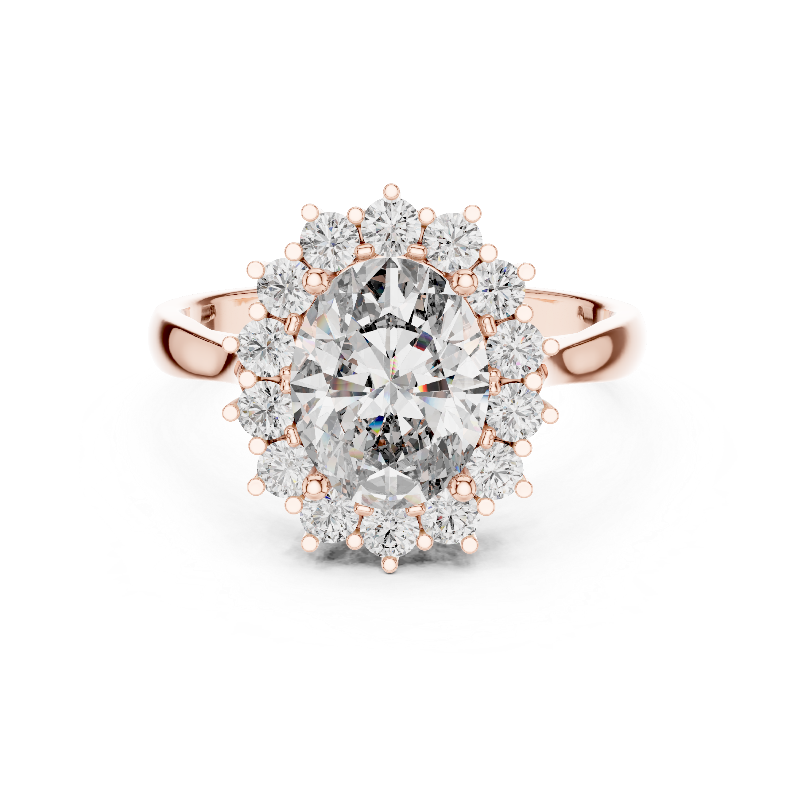 Oval Radiance Diamond Ring 
