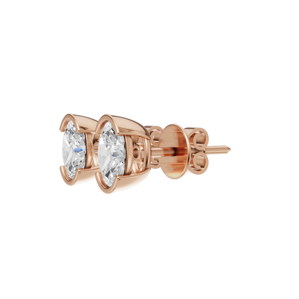 Oval Cut Lab Grown Diamond Stud Earrings VENFORA