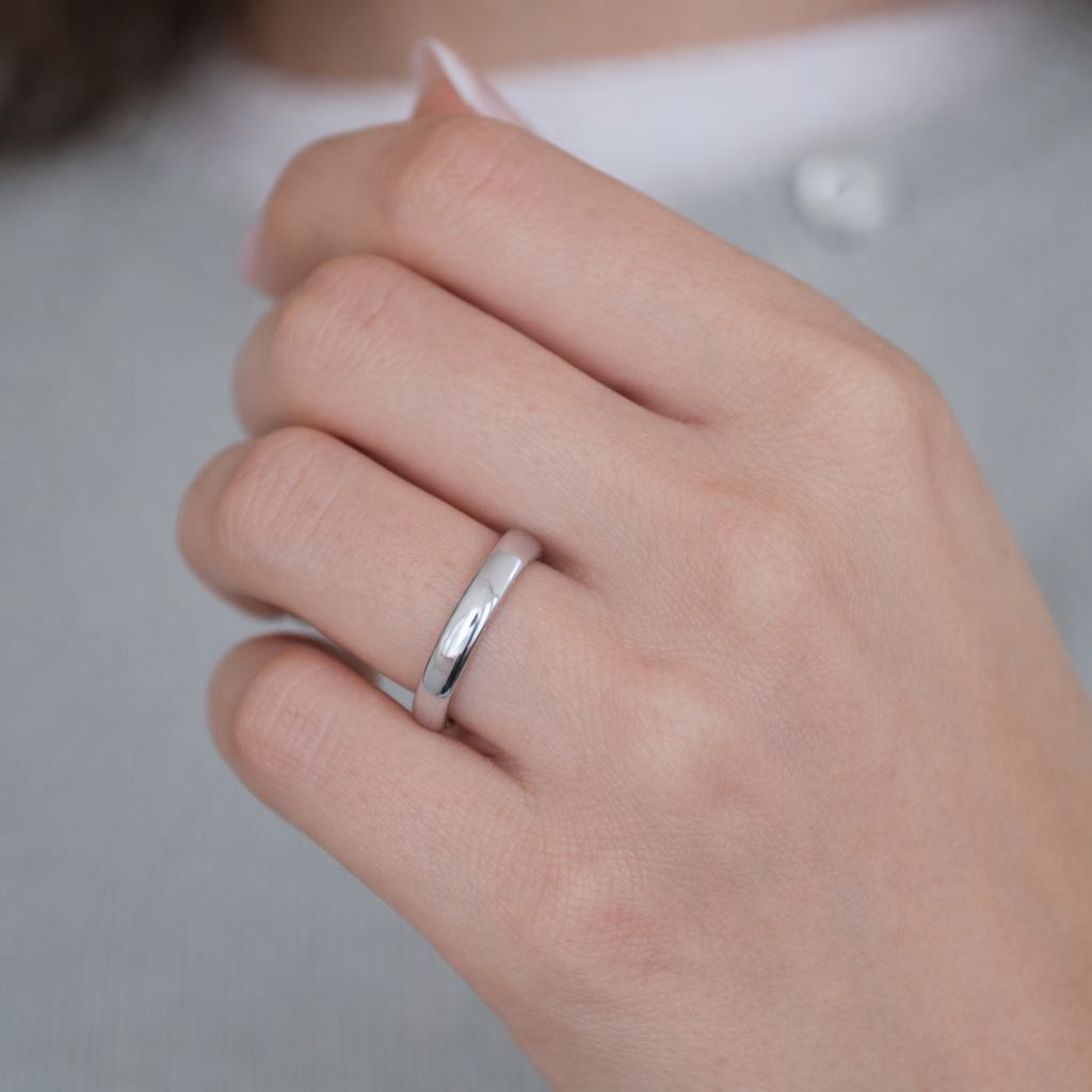 Classic 4mm Plain Band Ring VENFORA