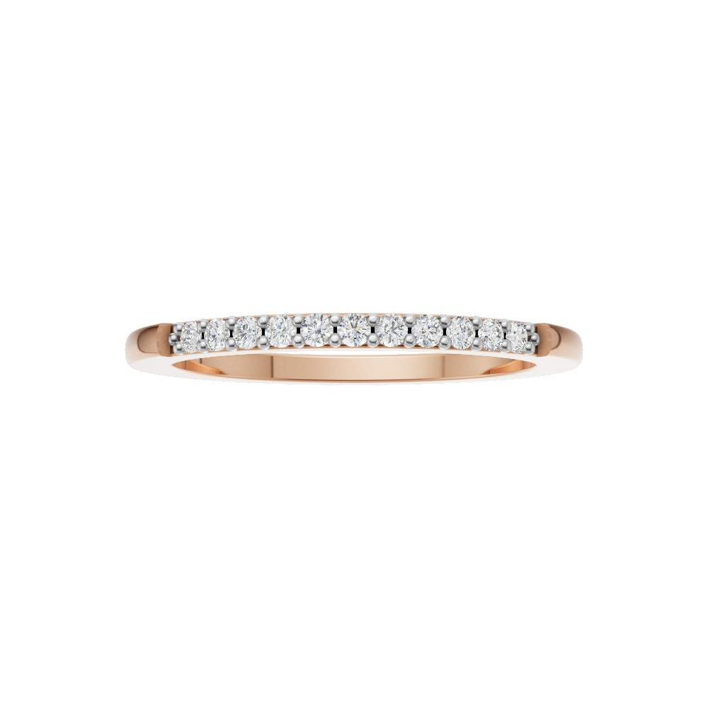 Minimal Diamond Row Band Ring VENFORA