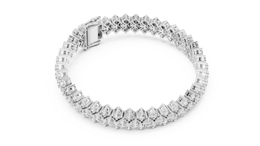 Double Row Diamond Bracelet – Golden Brilliance Redefined