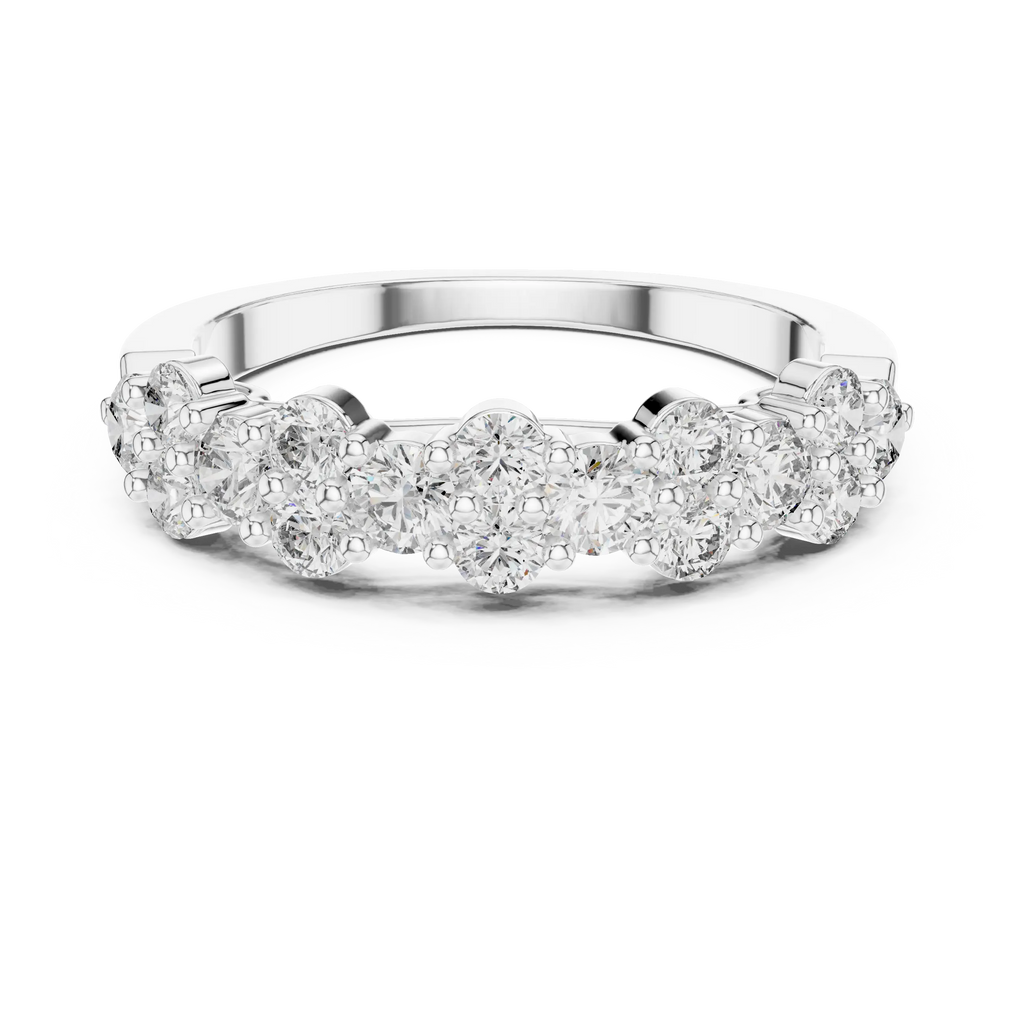 Golden Harmony Diamond Ring – Twin Row Brilliance 