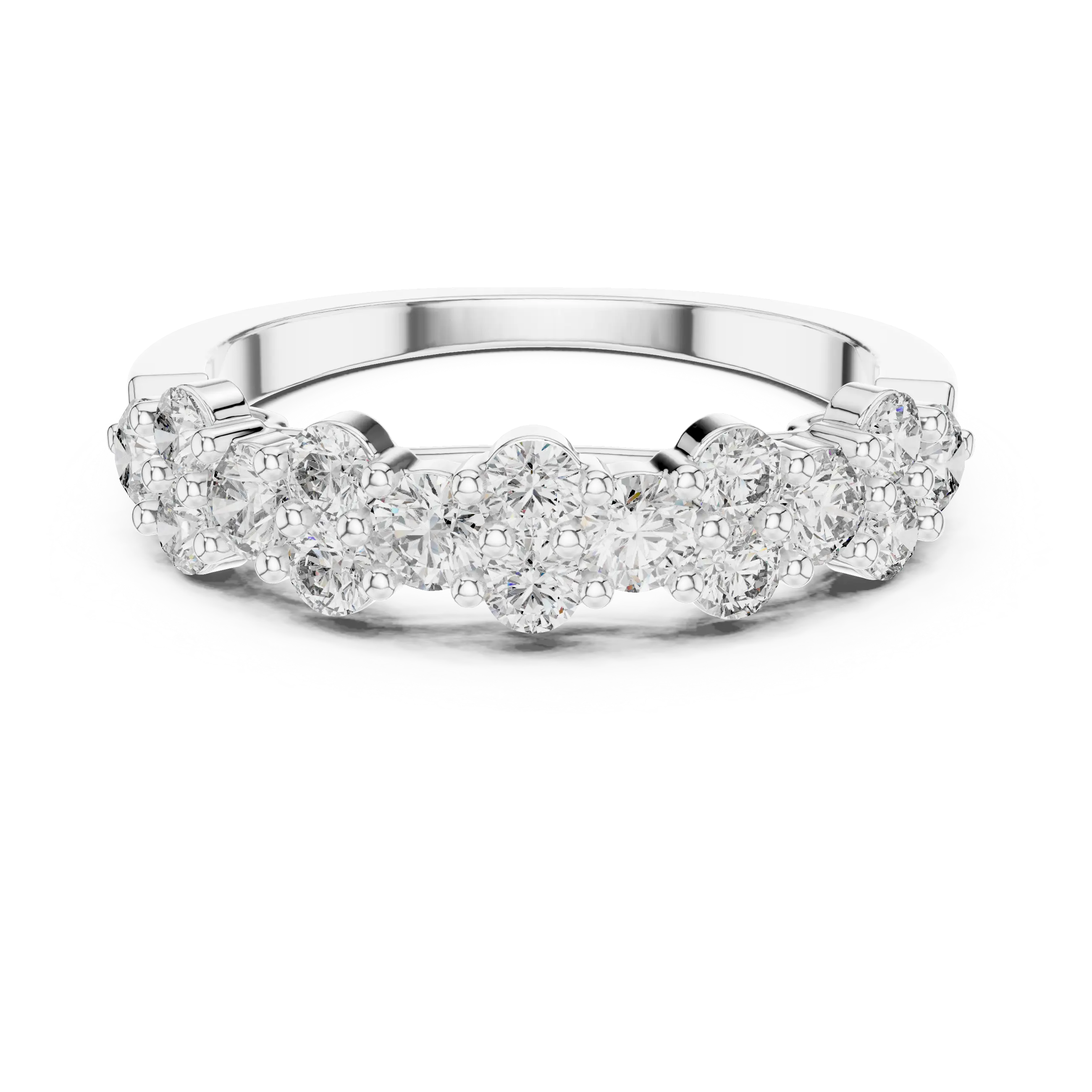 Golden Harmony Diamond Ring – Twin Row Brilliance 