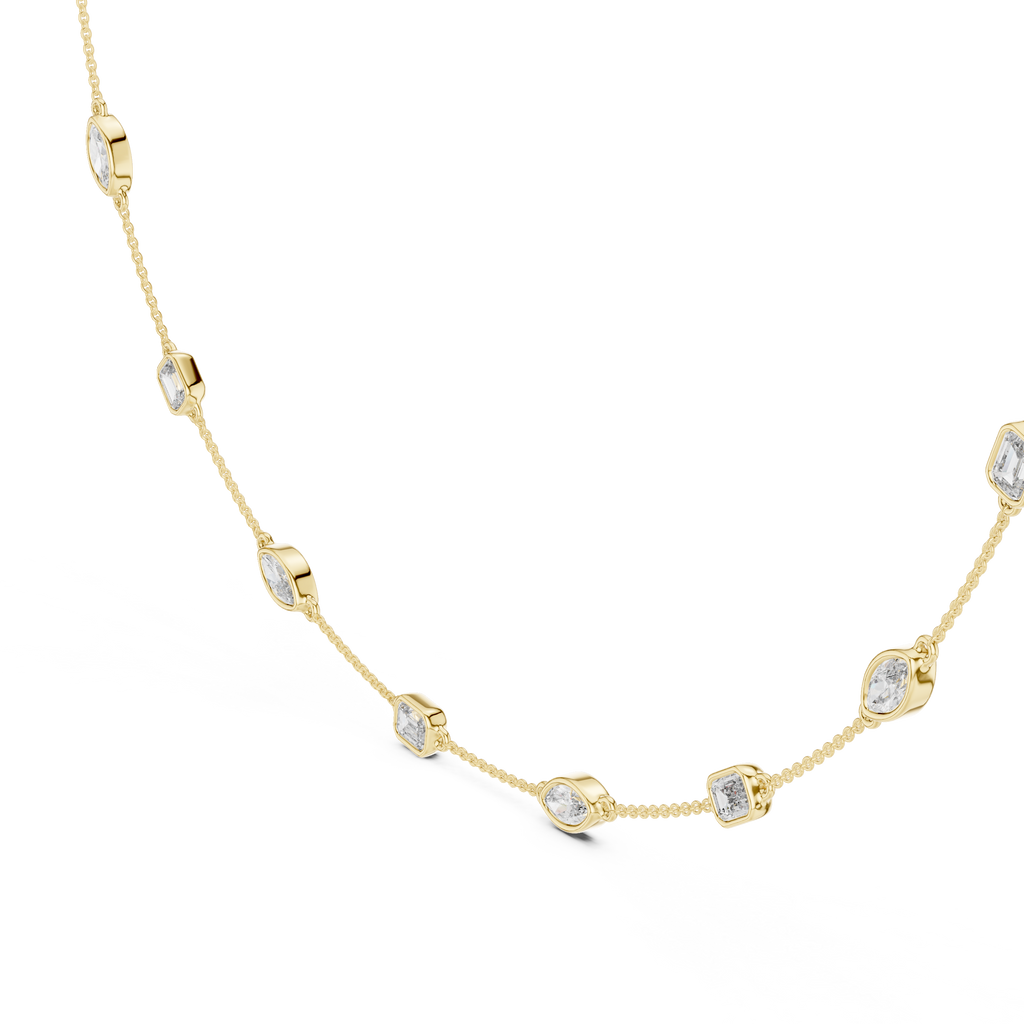 Everyday Elegance Mixed Cut Diamond Necklace 
