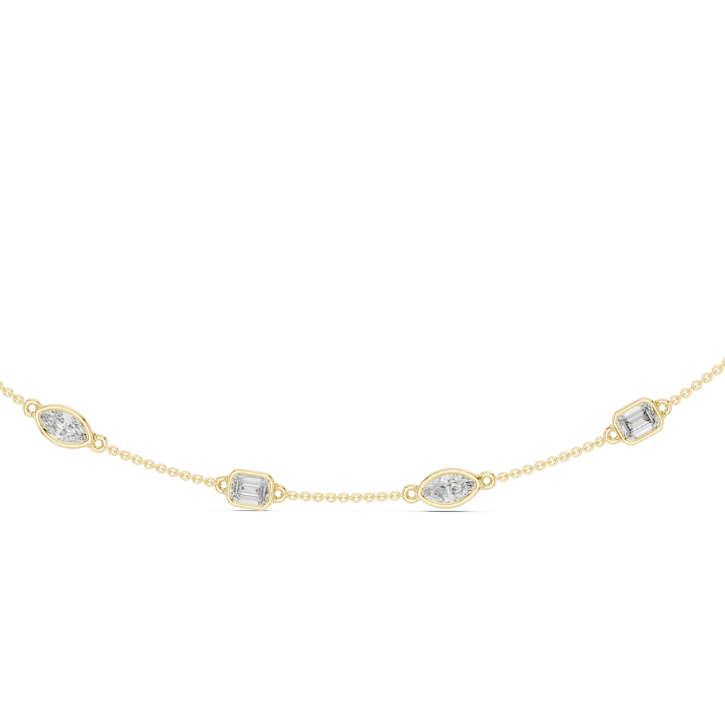 Everyday Elegance Mixed Cut Diamond Necklace 
