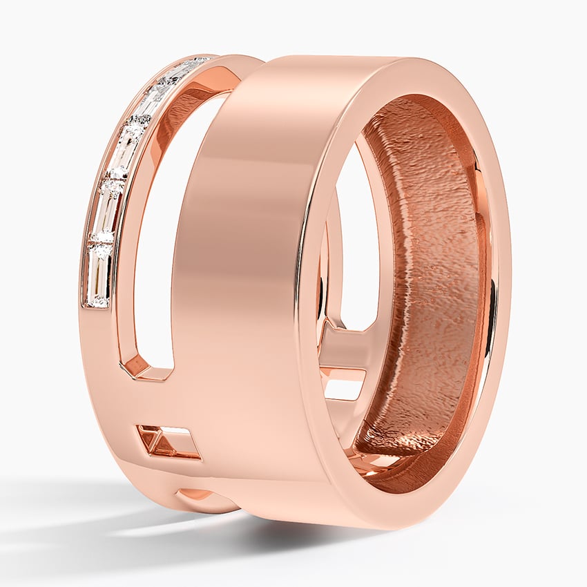 Baguette Diamond Channel Band Set 