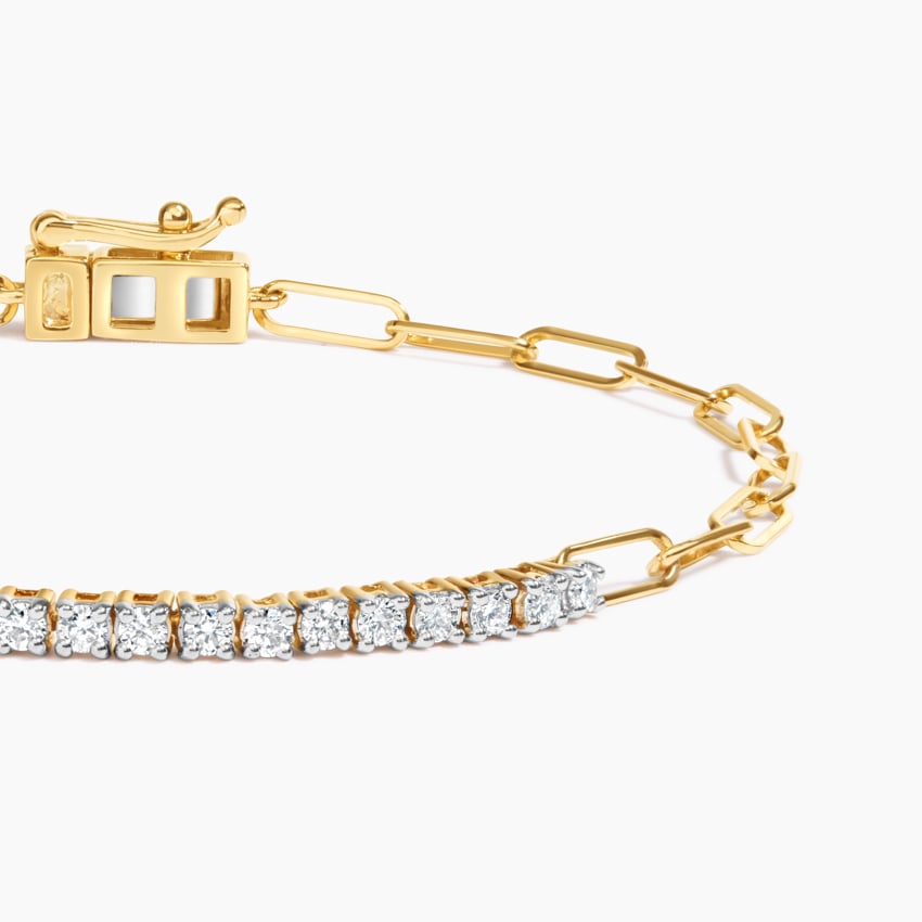 Elegant Gold Chain Bracelet with Diamond Bar Detailing My Store