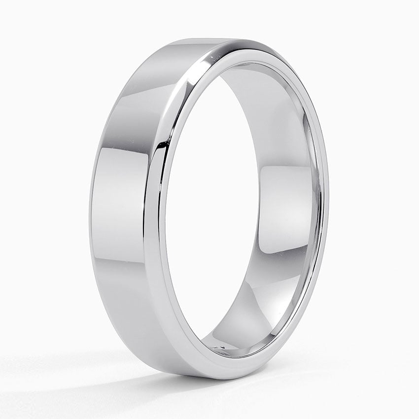 Classic High Polish White Gold Band My Store
