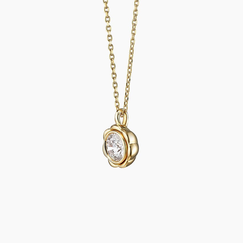 Venfora Bloom Solitaire Diamond Pendant in 14K Gold venfora