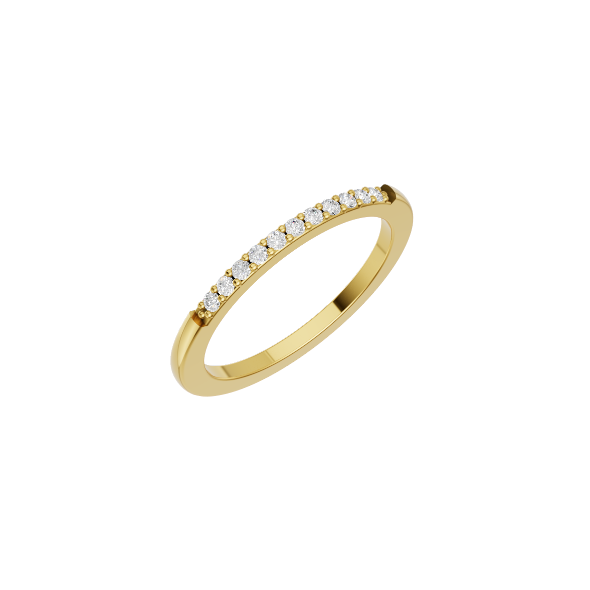 Minimal Diamond Row Band Ring VENFORA