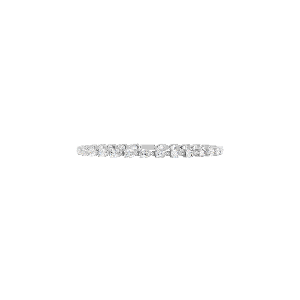 Pear Cut Lab Grown Diamond Station Bracelet VENFORA