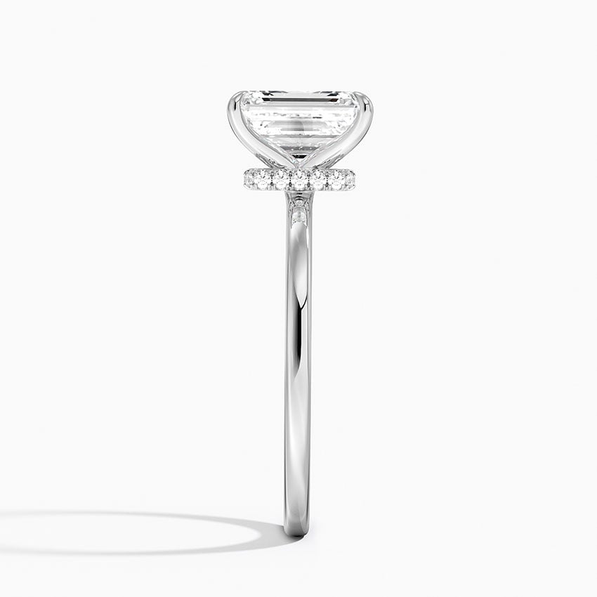 Emerald Cut Solitaire Diamond Engagement Ring 