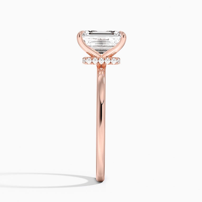 Emerald Cut Solitaire Diamond Engagement Ring 