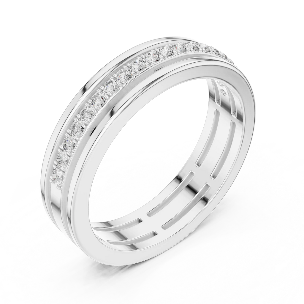 Classic Gold Eternity Ring with Round-Cut Diamonds venfora