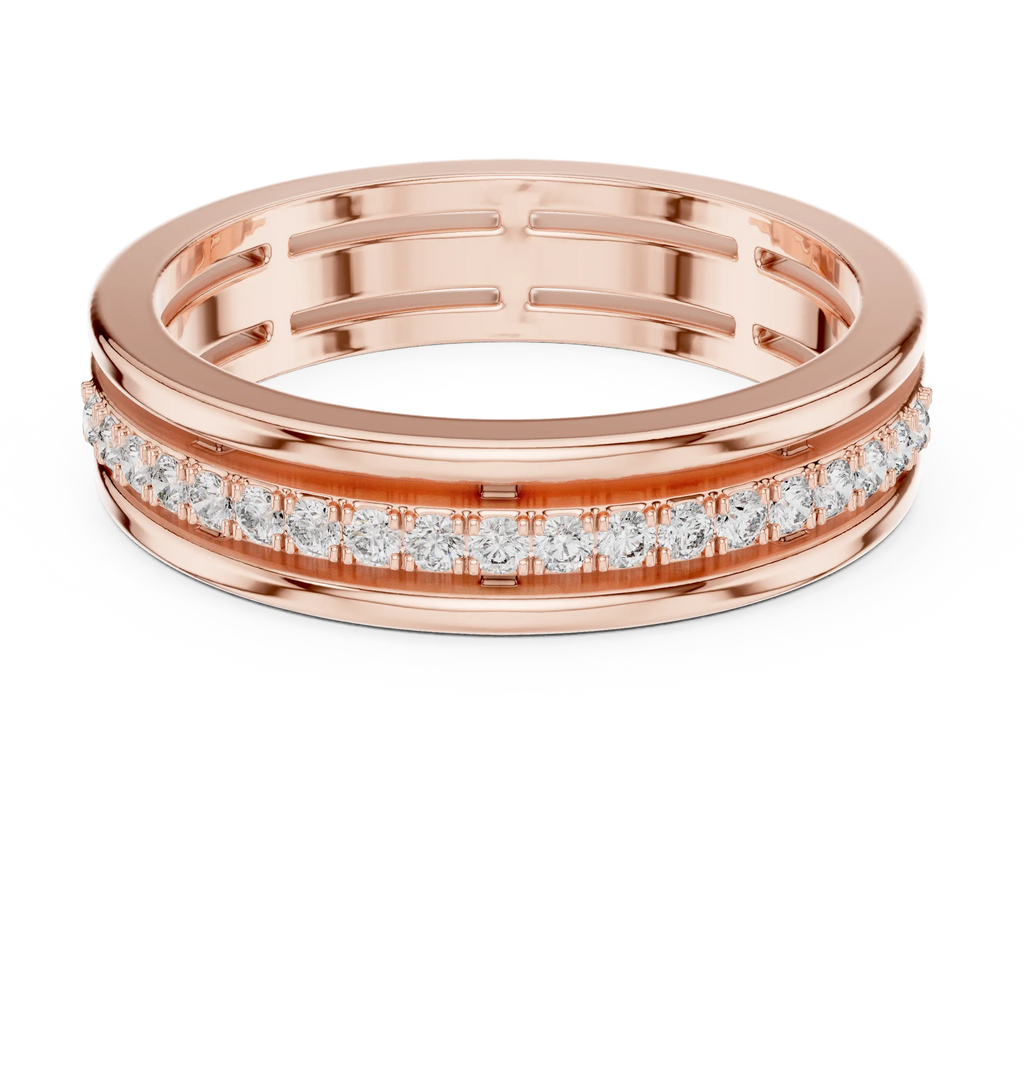 Classic Gold Eternity Ring with Round-Cut Diamonds venfora
