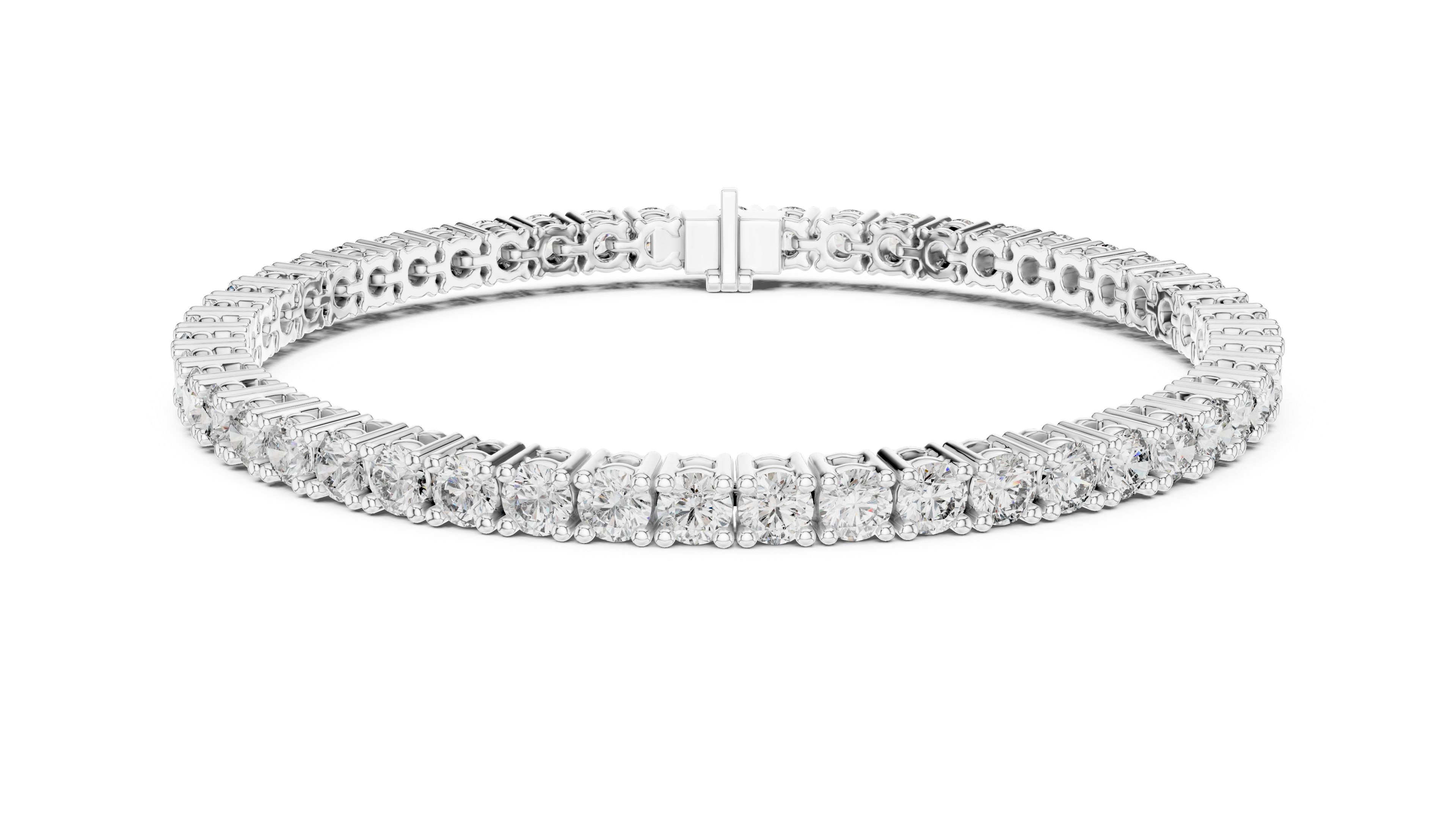 Round Cut Diamond Tennis Bracelet 