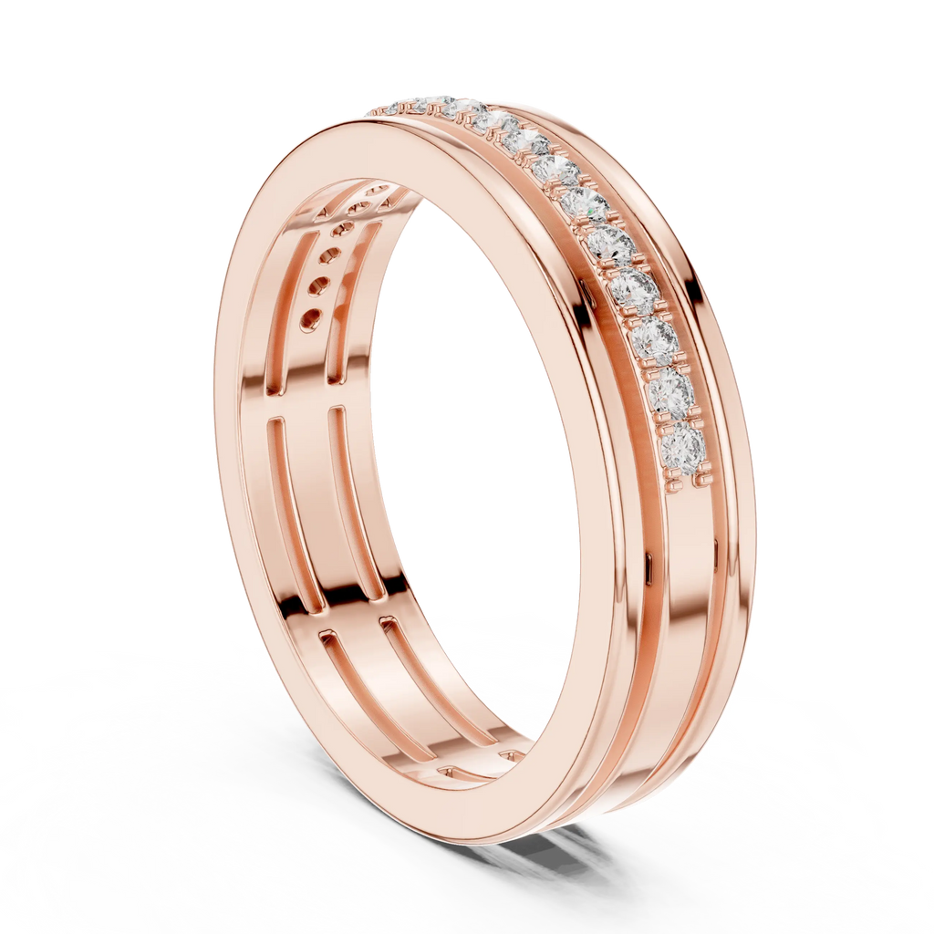 Classic Gold Eternity Ring with Round-Cut Diamonds venfora