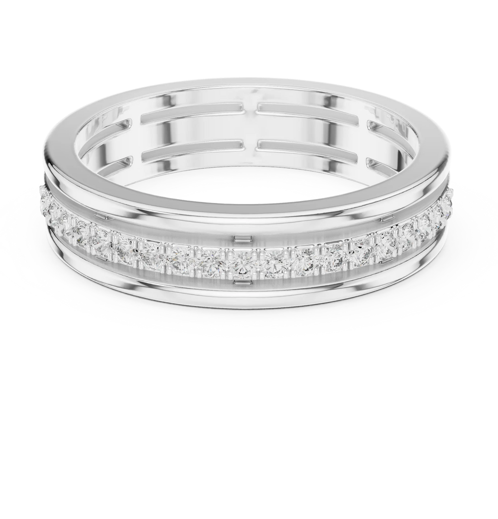 Classic Gold Eternity Ring with Round-Cut Diamonds venfora