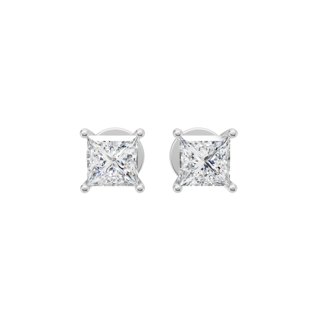 Princess Cut Lab Grown Diamond Stud Earrings My Store