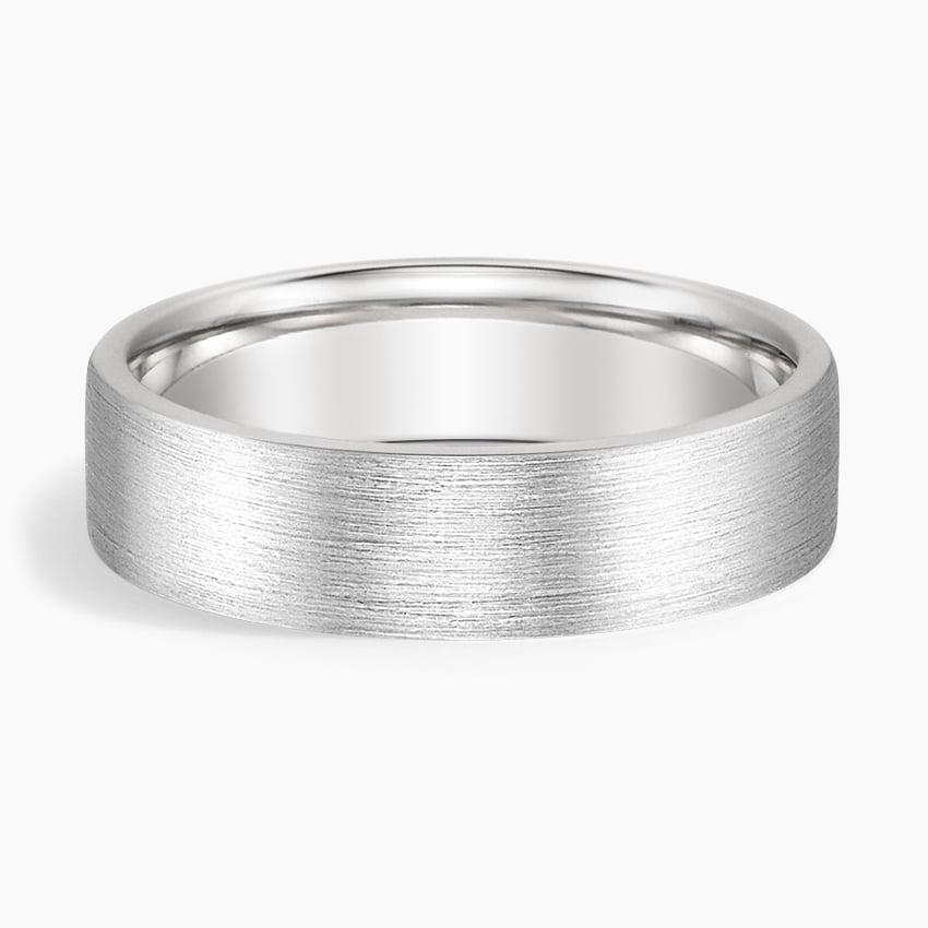 Classic Plain Wedding Band with Matte Finish 