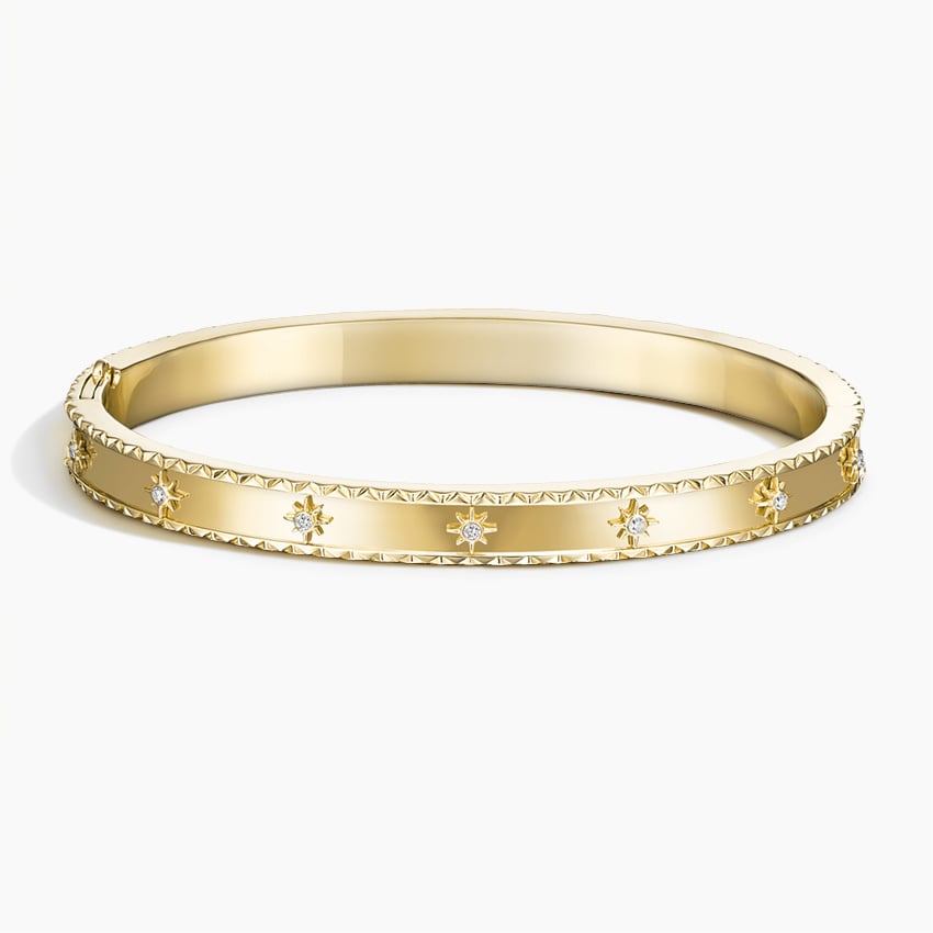 Delicate Star-Pattern Silver Band Ring with Crystal Accents My Store