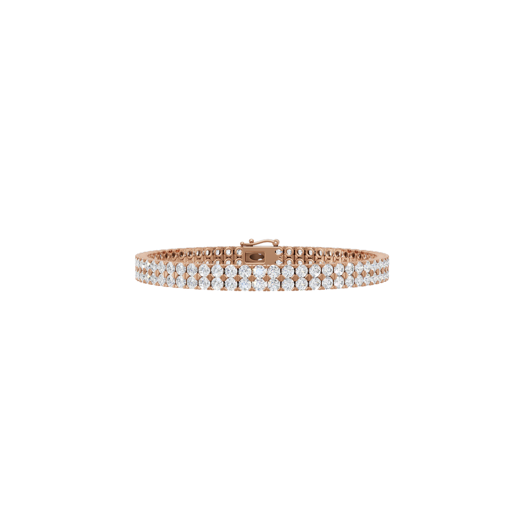 Round Cut Lab Grown Diamond Tennis Bracelet VENFORA
