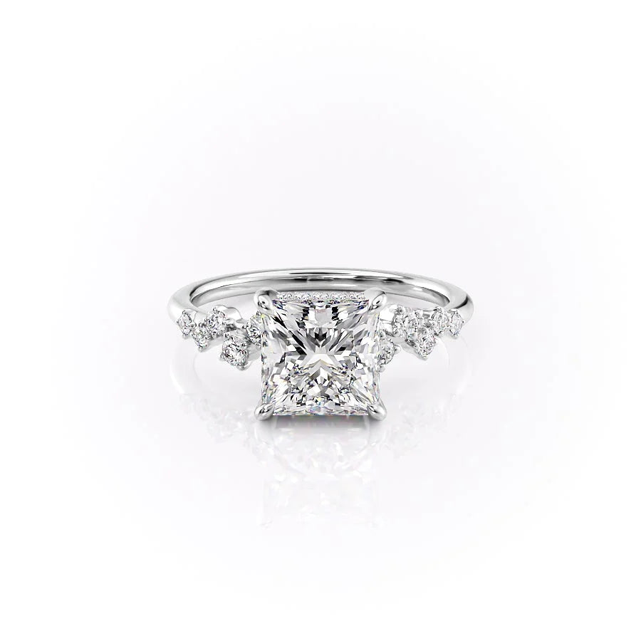 Princess - 18K Yellow Gold Princess Cut Diamond Engagement Ring My Store