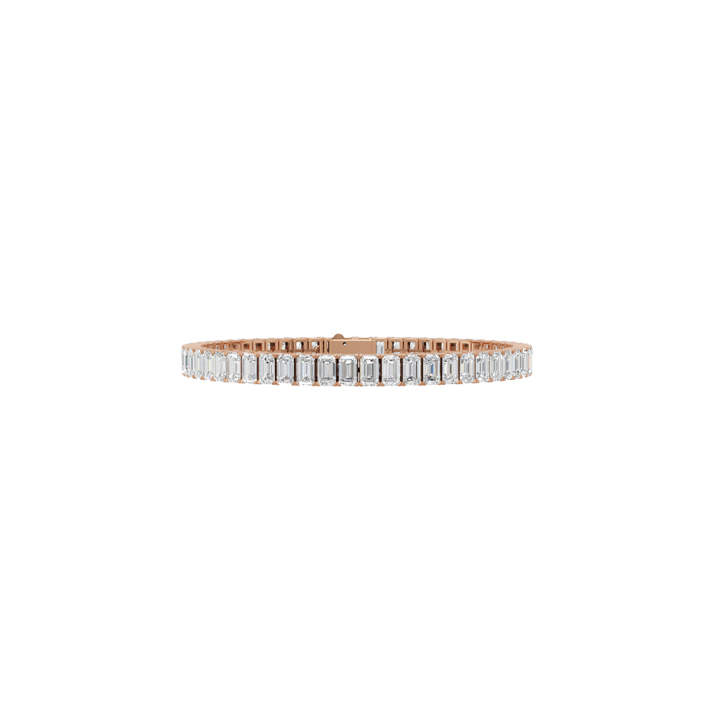 Baguette Cut Lab Grown Diamond Tennis Bracelet VENFORA