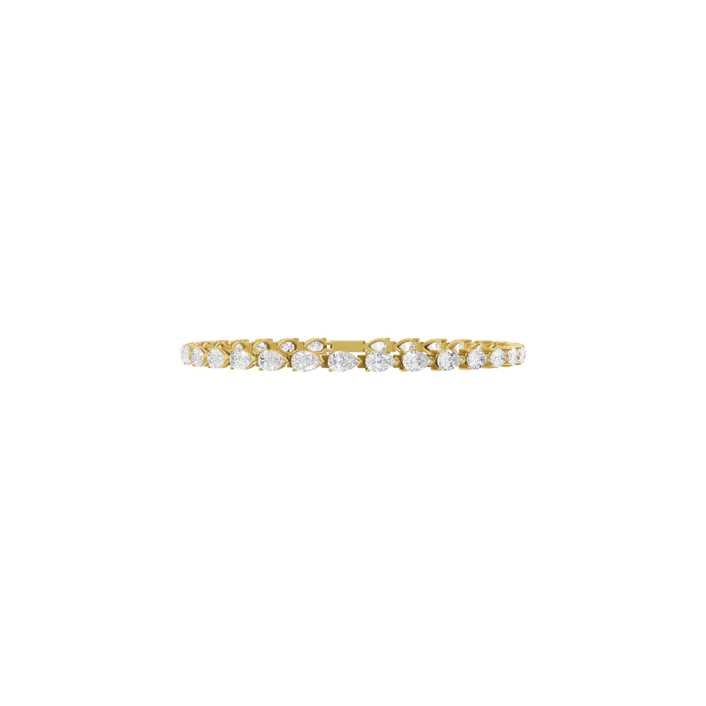 Pear Cut Lab Grown Diamond Station Bracelet VENFORA
