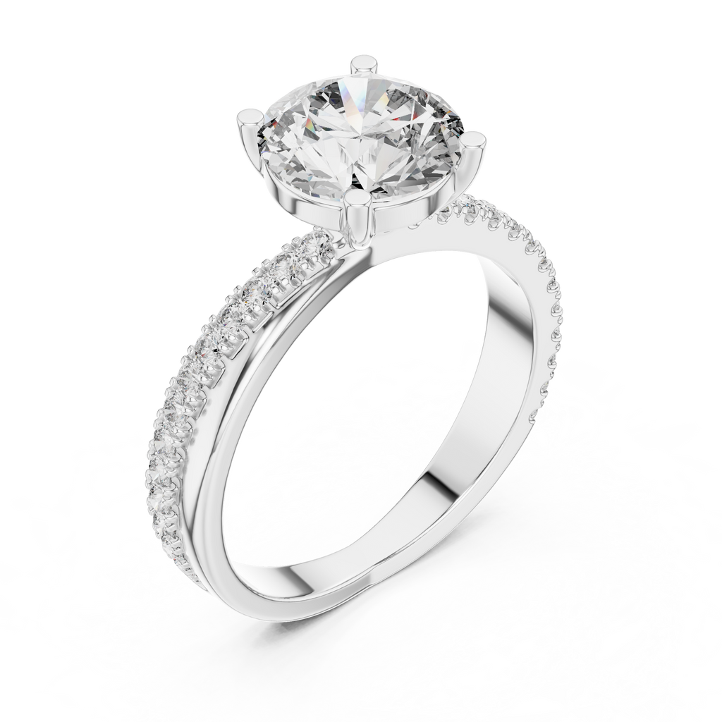 Round Brilliant Cut Solitaire Diamond Ring 