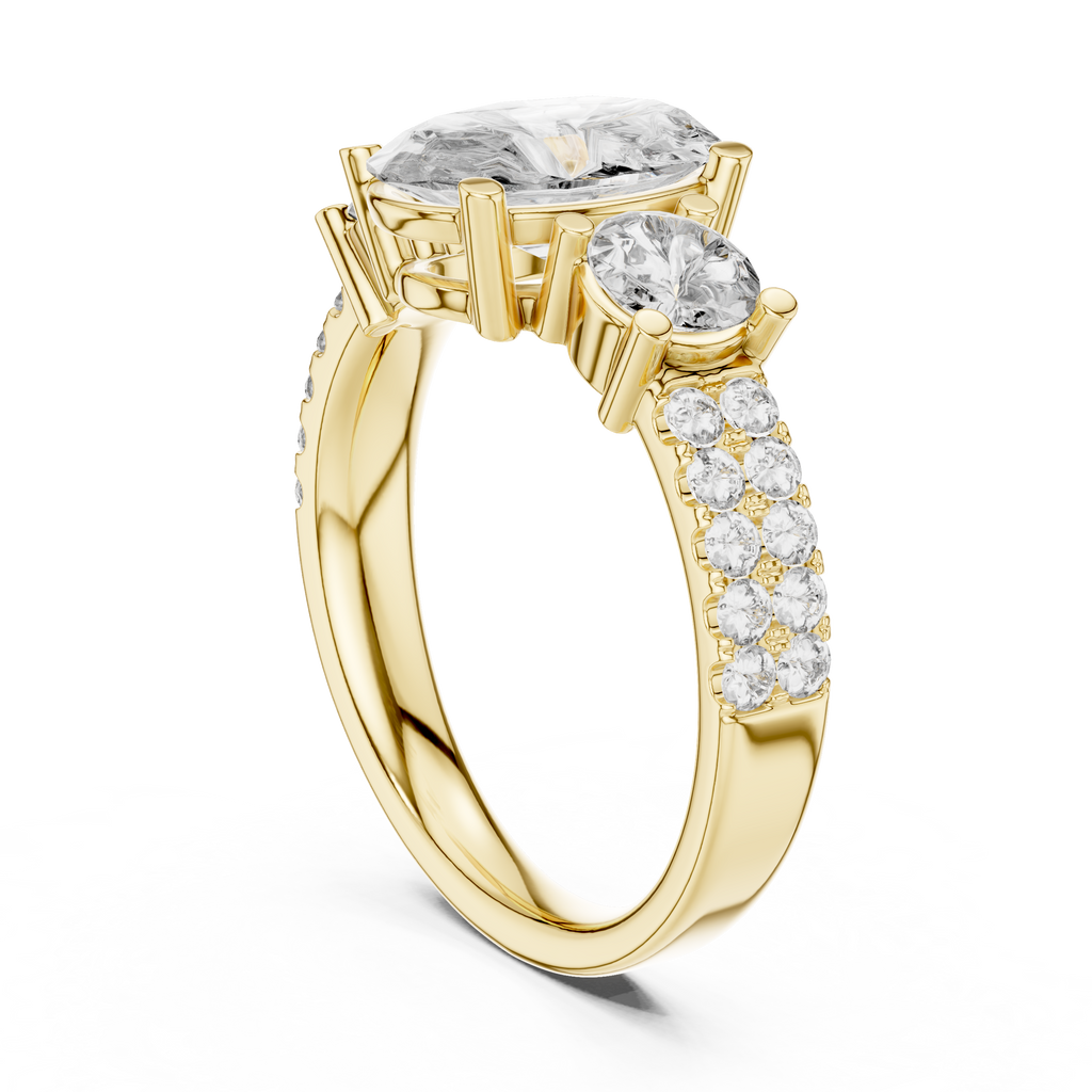 Oval Cut Three-Stone Diamond Ring 