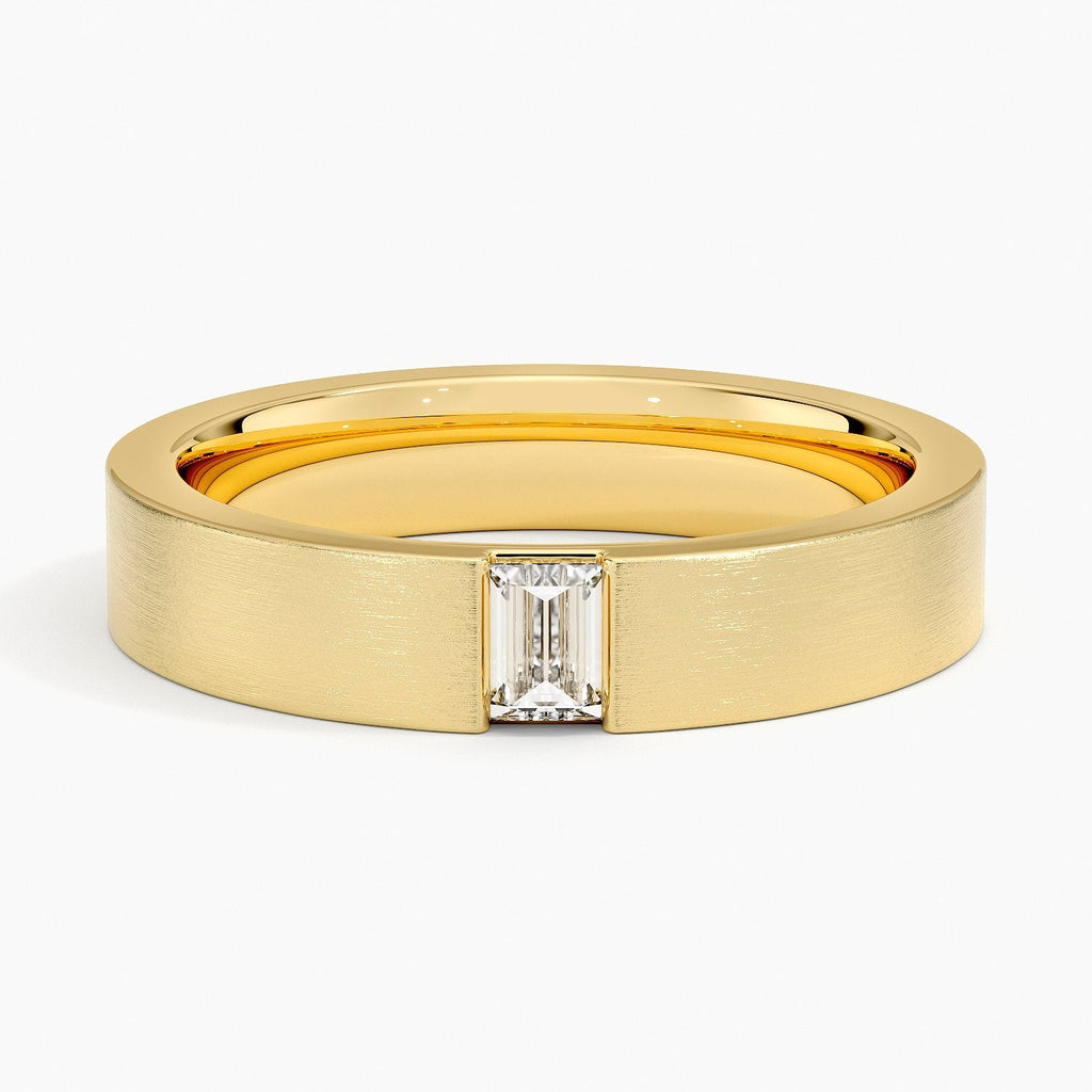 Modern Baguette Diamond Band in White Gold 