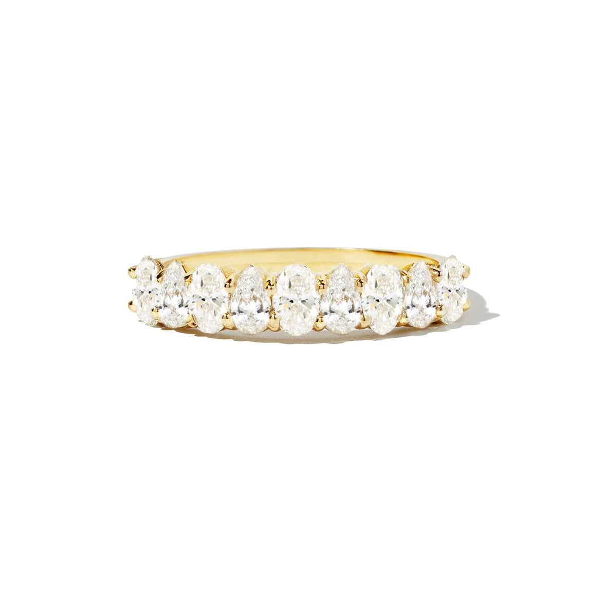 Elegant Oval And Pear Diamond Eternity Band Ring